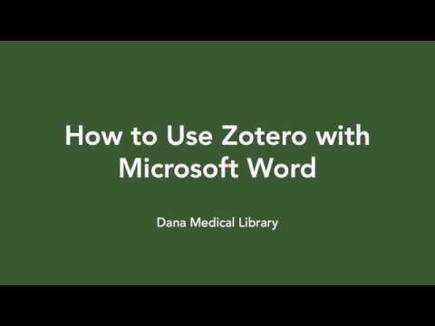 zotero for ms word mac